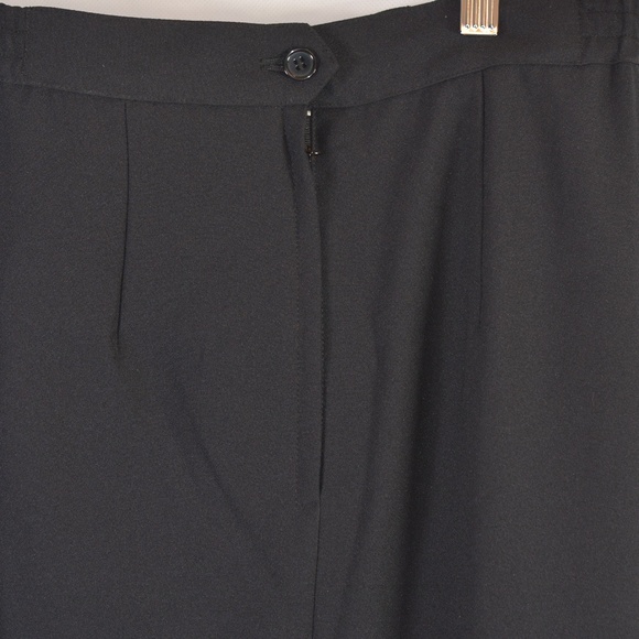 Black Pencil Skirt Slit Back SZ 14 - Picture 5 of 5